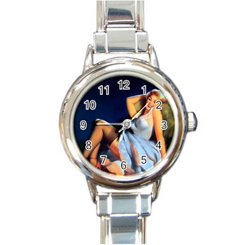 pin4 Round Italian Charm Watch from ArtsNow.com Front