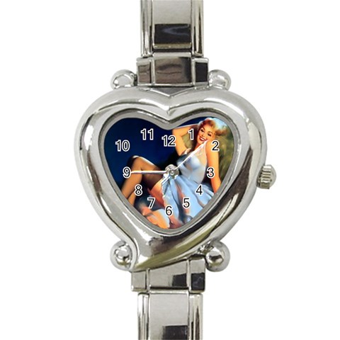 pin4 Heart Italian Charm Watch from ArtsNow.com Front