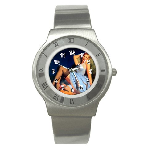 pin4 Stainless Steel Watch from ArtsNow.com Front