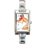 Petty_pin-up Rectangular Italian Charm Watch