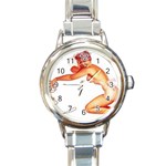 Petty_pin-up Round Italian Charm Watch