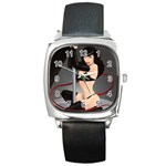 pinupgirls4 Square Metal Watch