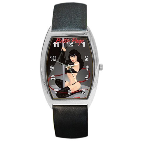 pinupgirls4 Barrel Style Metal Watch from ArtsNow.com Front