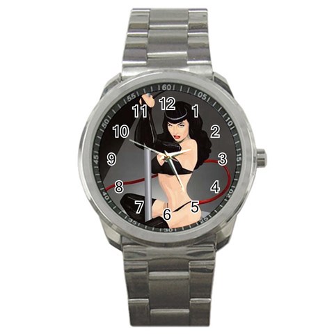 pinupgirls4 Sport Metal Watch from ArtsNow.com Front