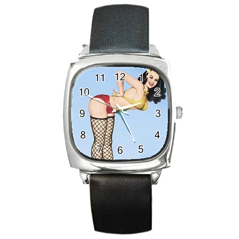 PINUP063 Square Metal Watch from ArtsNow.com Front