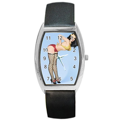 PINUP063 Barrel Style Metal Watch from ArtsNow.com Front