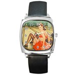 Pin%20Up%20109 Square Metal Watch