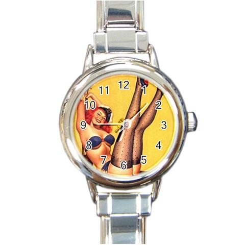 driben14 Round Italian Charm Watch from ArtsNow.com Front