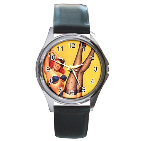 driben14 Round Metal Watch from ArtsNow.com Front