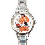 cbr002 Round Italian Charm Watch