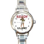 armygirl Round Italian Charm Watch