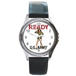 armygirl Round Metal Watch