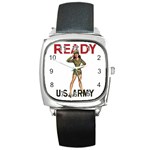 armygirl Square Metal Watch