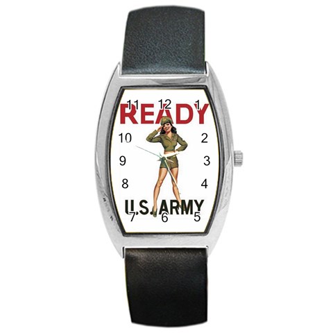 armygirl Barrel Style Metal Watch from ArtsNow.com Front