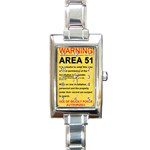 Area51 Rectangular Italian Charm Watch