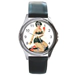 applepinupdecal Round Metal Watch