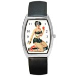 applepinupdecal Barrel Style Metal Watch