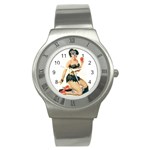 applepinupdecal Stainless Steel Watch