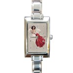 adorable Rectangular Italian Charm Watch