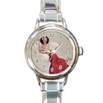 adorable Round Italian Charm Watch