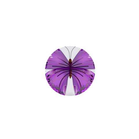 Purple Awareness Butterfly 1  Mini Button from ArtsNow.com Front