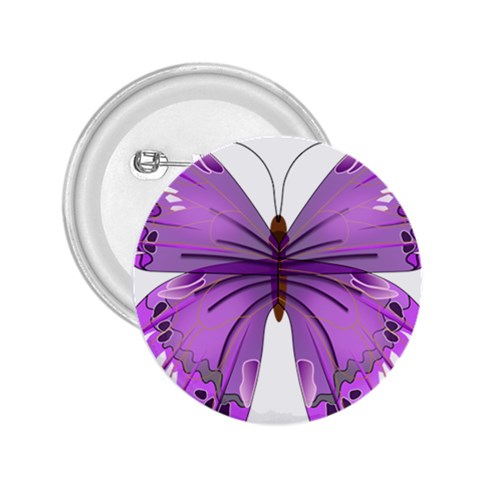 Purple Awareness Butterfly 2.25  Button from ArtsNow.com Front