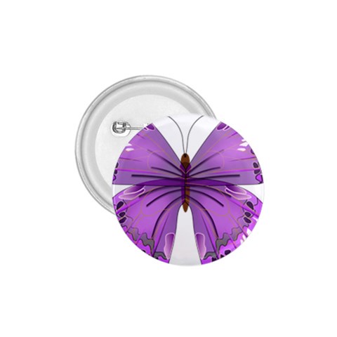 Purple Awareness Butterfly 1.75  Button from ArtsNow.com Front