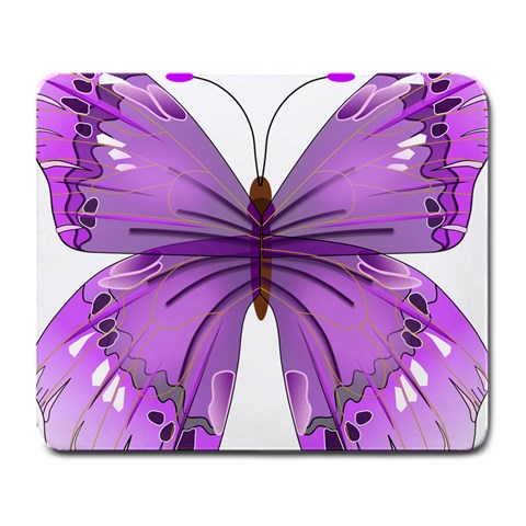 Purple Awareness Butterfly Large Mouse Pad (Rectangle) from ArtsNow.com Front