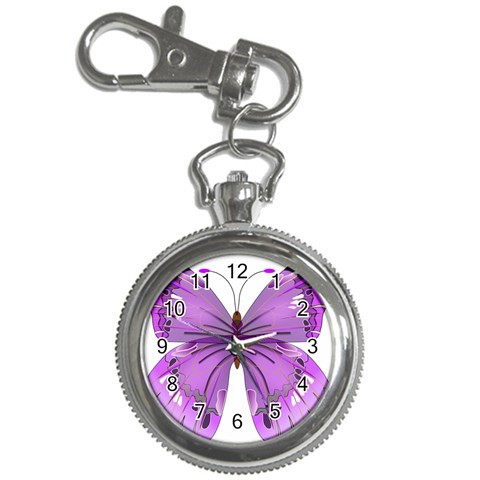 Purple Awareness Butterfly Key Chain Watch from ArtsNow.com Front