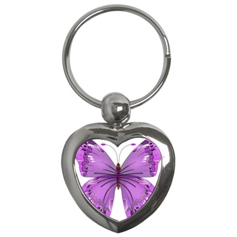 Purple Awareness Butterfly Key Chain (Heart) from ArtsNow.com Front