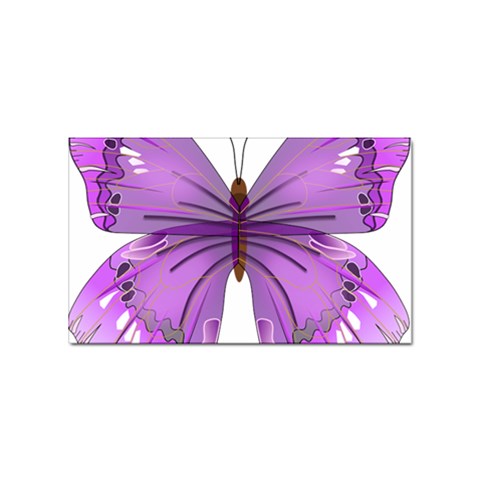 Purple Awareness Butterfly Sticker (Rectangle) from ArtsNow.com Front