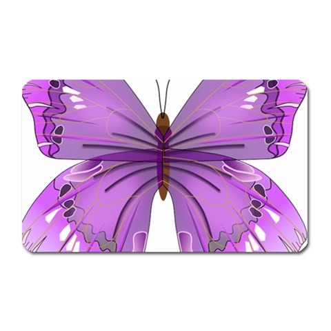 Purple Awareness Butterfly Magnet (Rectangular) from ArtsNow.com Front