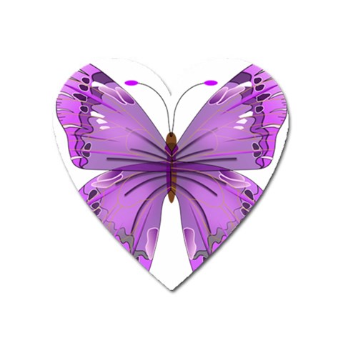 Purple Awareness Butterfly Magnet (Heart) from ArtsNow.com Front