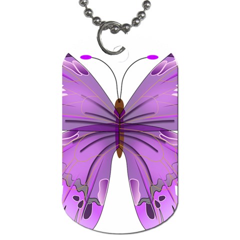 Purple Awareness Butterfly Dog Tag (One Sided) from ArtsNow.com Front