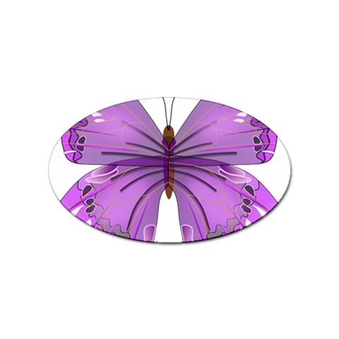 Purple Awareness Butterfly Sticker 10 Pack (Oval) from ArtsNow.com Front