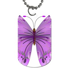 Purple Awareness Butterfly Dog Tag (Two Front