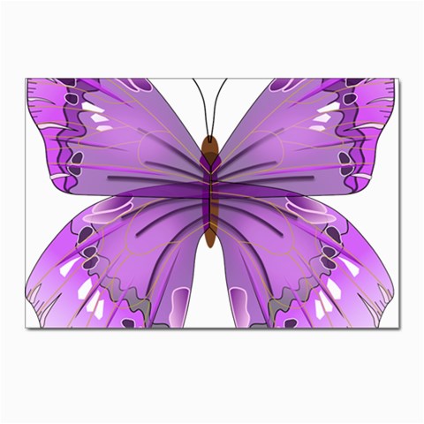 Purple Awareness Butterfly Postcard 4 x 6  (10 Pack) from ArtsNow.com Front