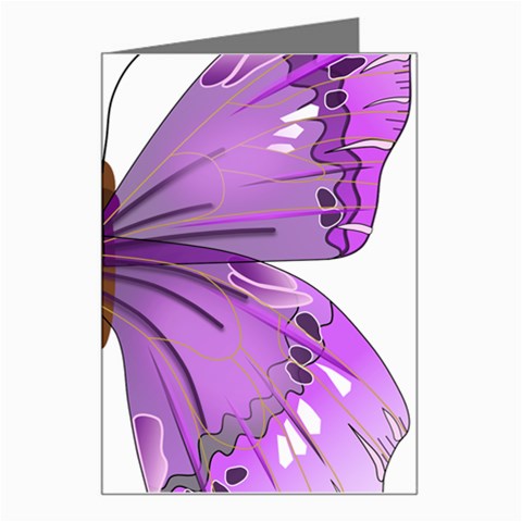 Purple Awareness Butterfly Greeting Card from ArtsNow.com Left