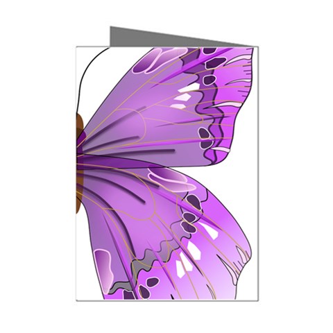 Purple Awareness Butterfly Mini Greeting Card (8 Pack) from ArtsNow.com Left