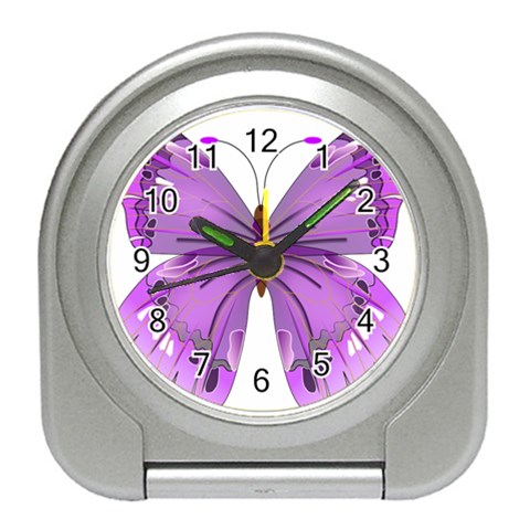 Purple Awareness Butterfly Desk Alarm Clock from ArtsNow.com Front