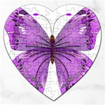 Purple Awareness Butterfly Jigsaw Puzzle (Heart)