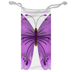 Purple Awareness Butterfly Jewelry Bag from ArtsNow.com Front