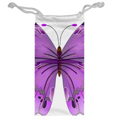 Purple Awareness Butterfly Jewelry Bag from ArtsNow.com Back