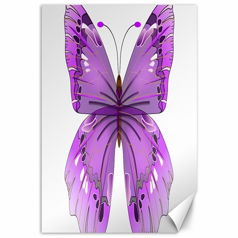 Purple Awareness Butterfly Canvas 12  x 18  (Unframed) from ArtsNow.com 11.88 x17.36  Canvas - 1