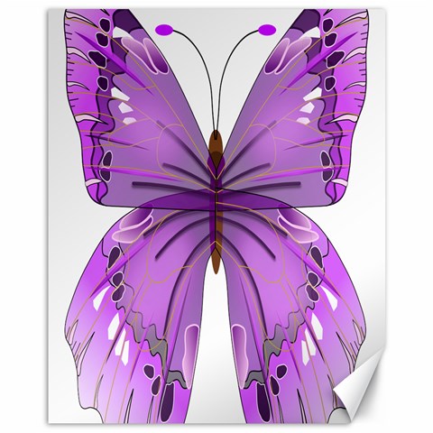 Purple Awareness Butterfly Canvas 11  x 14  (Unframed) from ArtsNow.com 10.95 x13.48  Canvas - 1