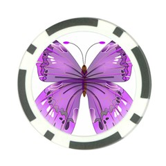 Purple Awareness Butterfly Poker Chip from ArtsNow.com Front