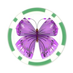 Purple Awareness Butterfly Poker Chip from ArtsNow.com Front