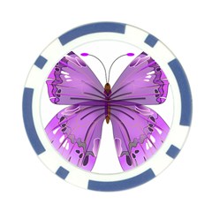 Purple Awareness Butterfly Poker Chip from ArtsNow.com Front