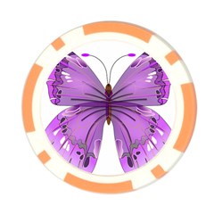 Purple Awareness Butterfly Poker Chip from ArtsNow.com Front