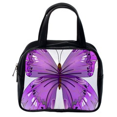 Purple Awareness Butterfly Classic Handbag (Two Sides) from ArtsNow.com Back